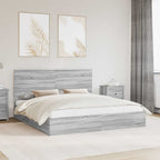 Storage Bed Grey Sonoma 180 x 200 cm Engineered Wood