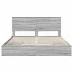 Storage Bed Grey Sonoma 180 x 200 cm Engineered Wood