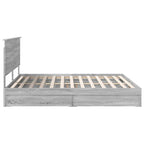 Storage Bed Grey Sonoma 180 x 200 cm Engineered Wood