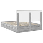 Storage Bed Grey Sonoma 150 x 200 cm Engineered Wood