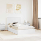 Storage Bed with Headboard White 135 x 190 cm Engineered Wood