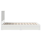 Storage Bed with Headboard White 135 x 190 cm Engineered Wood