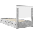 Storage Bed Concrete Grey 100 x 200 cm Engineered Wood