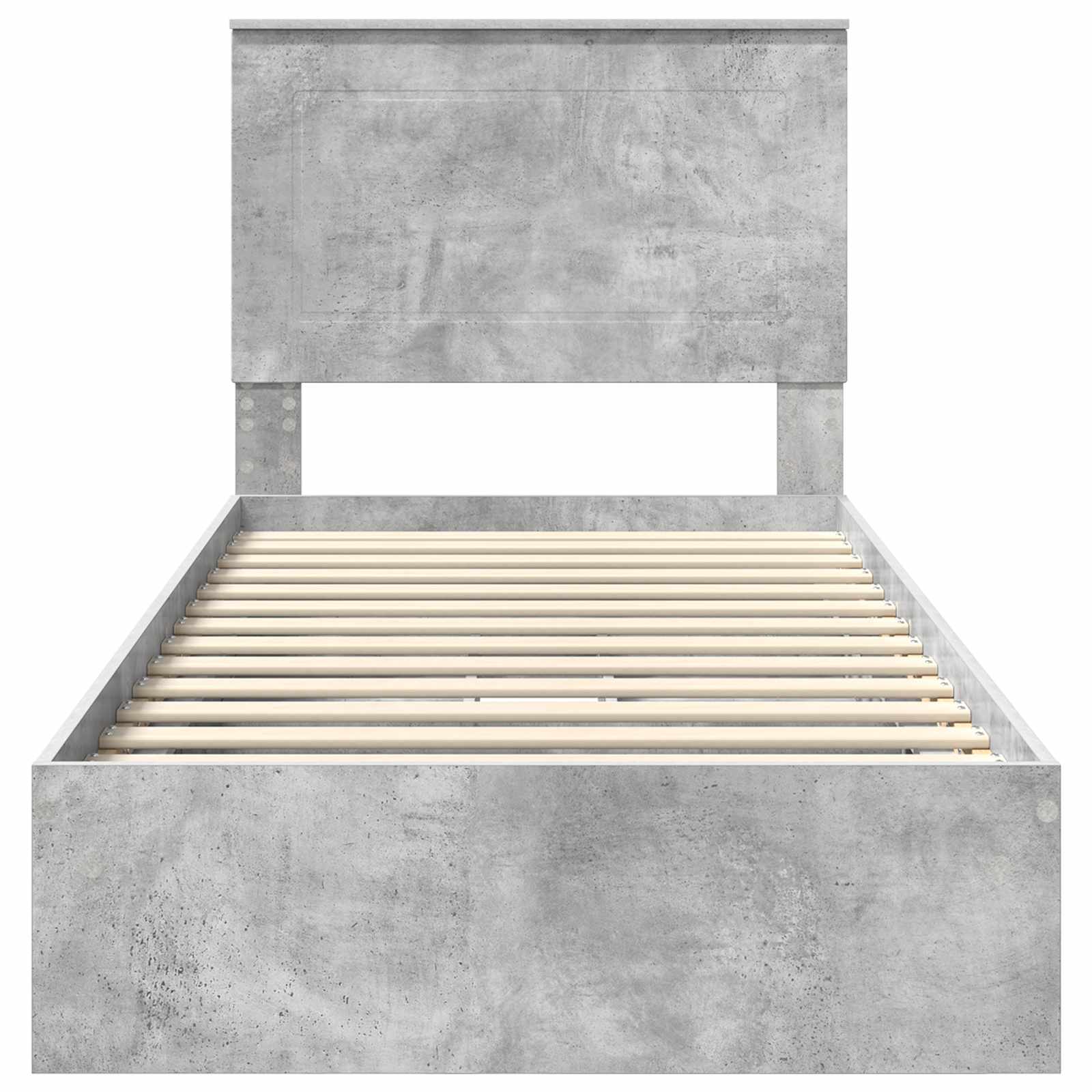 Storage Bed Concrete Grey 100 x 200 cm Engineered Wood