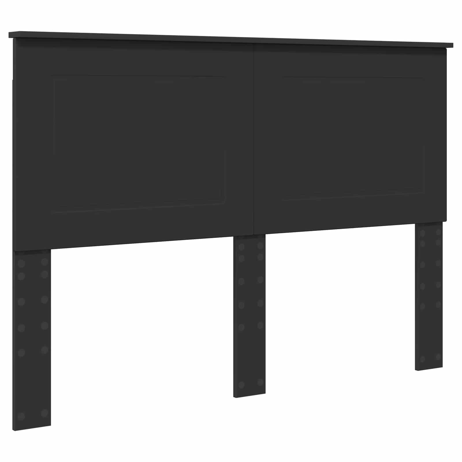 Bed Frame with Headboard Black 160 x 200 cm Engineered Wood