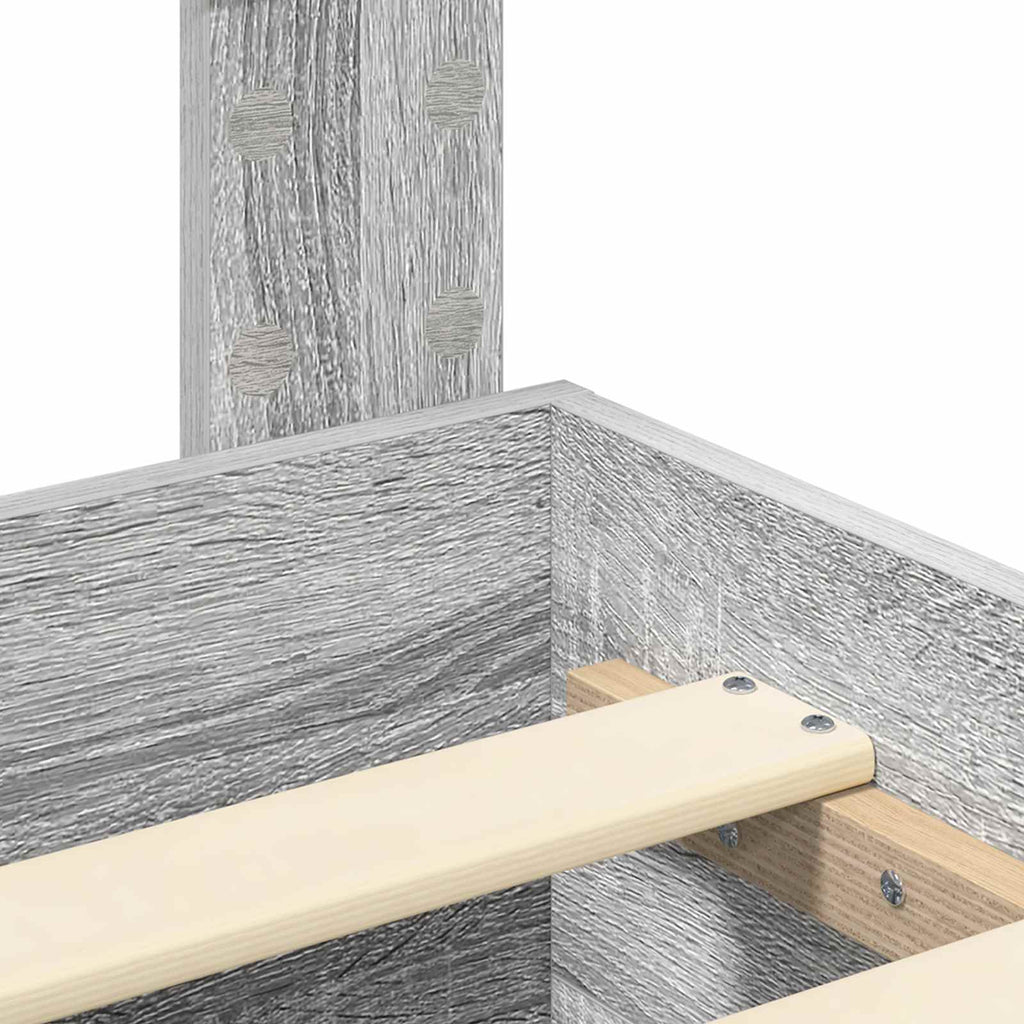 Bed Frame with Drawer Grey Sonoma 150 x 200 cm Engineered Wood