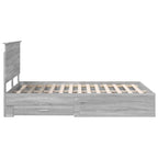 Bed Frame with Drawer Grey Sonoma 150 x 200 cm Engineered Wood
