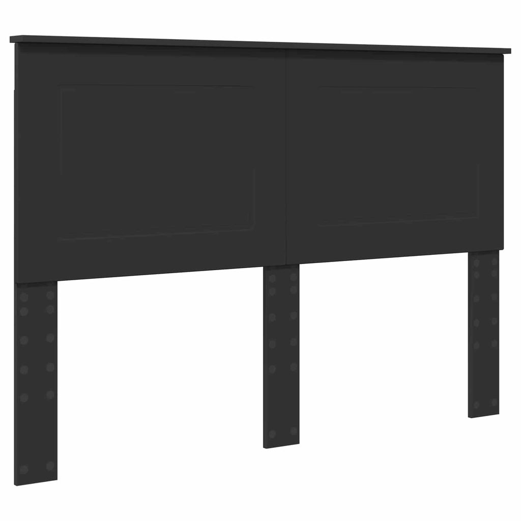 Bed Frame with Headboard Black 140 x 190 cm Engineered Wood