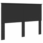 Bed Frame with Headboard Black 140 x 200 cm Engineered Wood