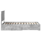 Bed Frame Concrete Grey 100 x 200 cm Engineered Wood