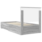 Bed Frame with Drawer Grey Sonoma 90 x 200 cm Engineered Wood