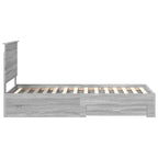 Bed Frame with Drawer Grey Sonoma 90 x 200 cm Engineered Wood