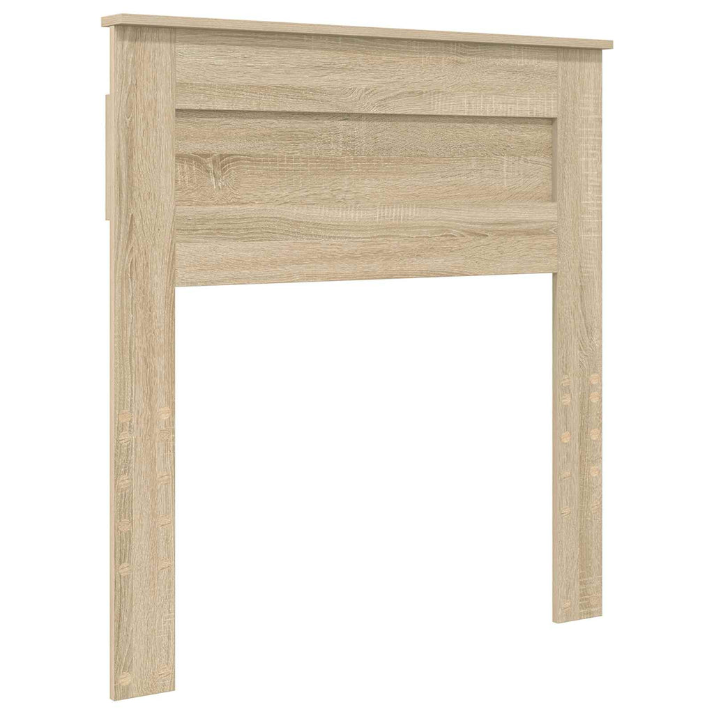 Bed Frame with Headboard Sonoma 90 x 190 cm Solid Pine Wood