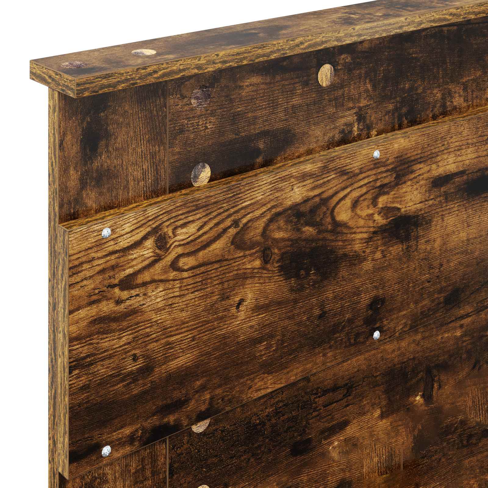 Bed Frame with Mattress Smoked Oak 90 x 200 cm Solid Pine Wood