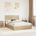 Storage Bed with Drawer Sonoma Oak 150 x 200 cm Engineered Wood