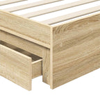 Storage Bed with Drawer Sonoma Oak 90 x 190 cm Engineered Wood