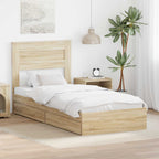 Storage Bed with Drawer Sonoma Oak 90 x 190 cm Engineered Wood