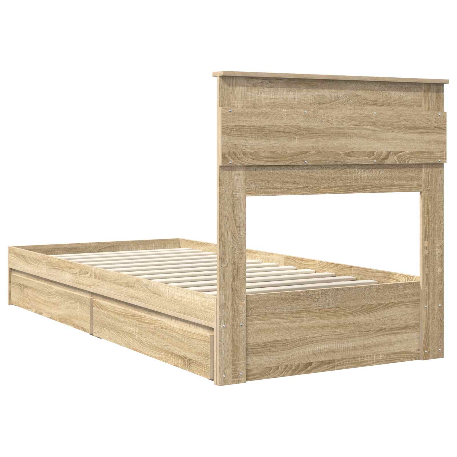 Storage Bed with Drawer Sonoma Oak 90 x 190 cm Engineered Wood