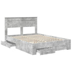 Bed Frame with Drawer with Headboard Manual Engineered Wood