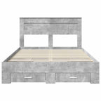Bed Frame with Drawer with Headboard Manual Engineered Wood