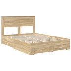 Bed Frame with Drawer with Headboard Manual Engineered Wood