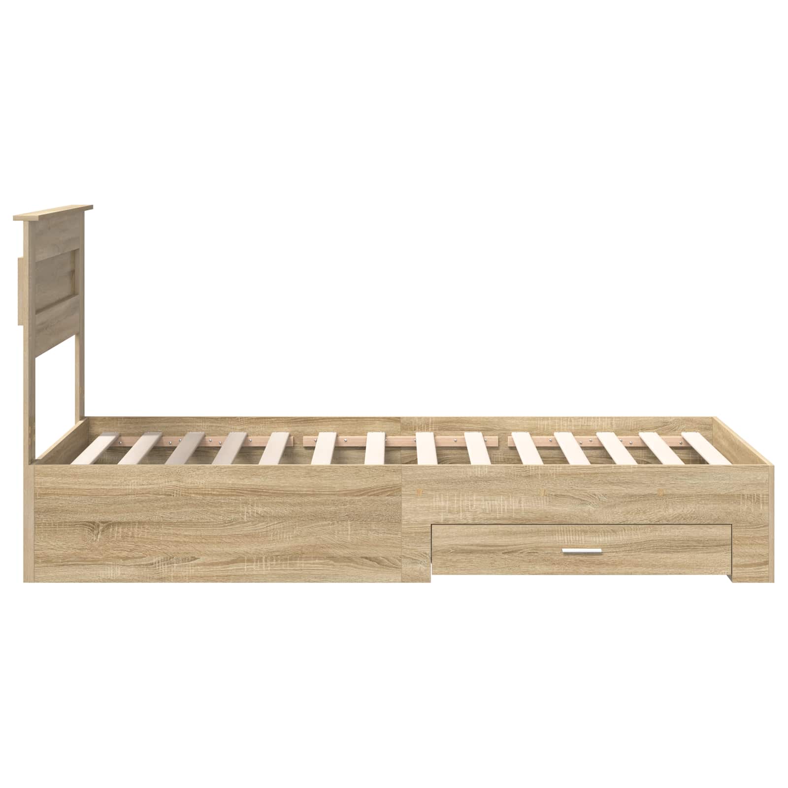 Bed Frame with Headboard Sonoma Oak 90 x 190 cm Engineered Wood