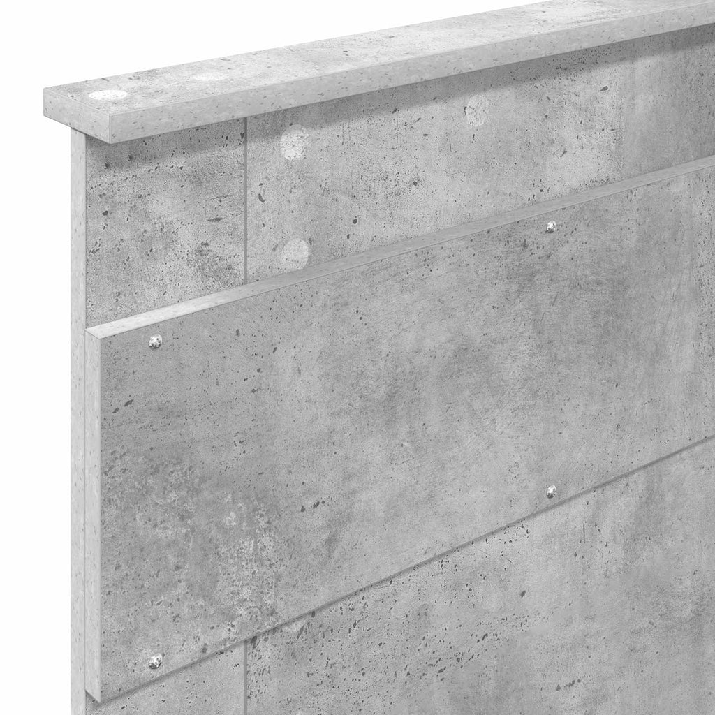 Bed Frame with Drawer Concrete Grey 90 x 190 cm Engineered Wood