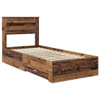 Bed Frame with Drawer with Headboard Manual Engineered Wood