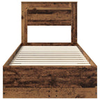 Bed Frame with Drawer with Headboard Manual Engineered Wood