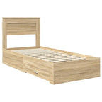 Bed Frame with Drawer with Headboard Manual Engineered Wood