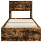 Bed Frame with Drawer with Headboard Manual Engineered Wood