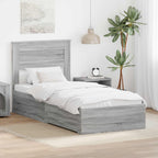 Bed Frame with Drawer with Headboard Manual Engineered Wood