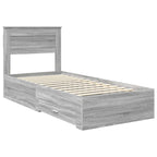 Bed Frame with Drawer with Headboard Manual Engineered Wood