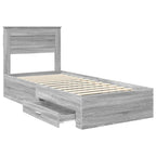 Bed Frame with Drawer with Headboard Manual Engineered Wood