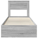 Bed Frame with Drawer with Headboard Manual Engineered Wood