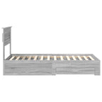Bed Frame with Drawer with Headboard Manual Engineered Wood