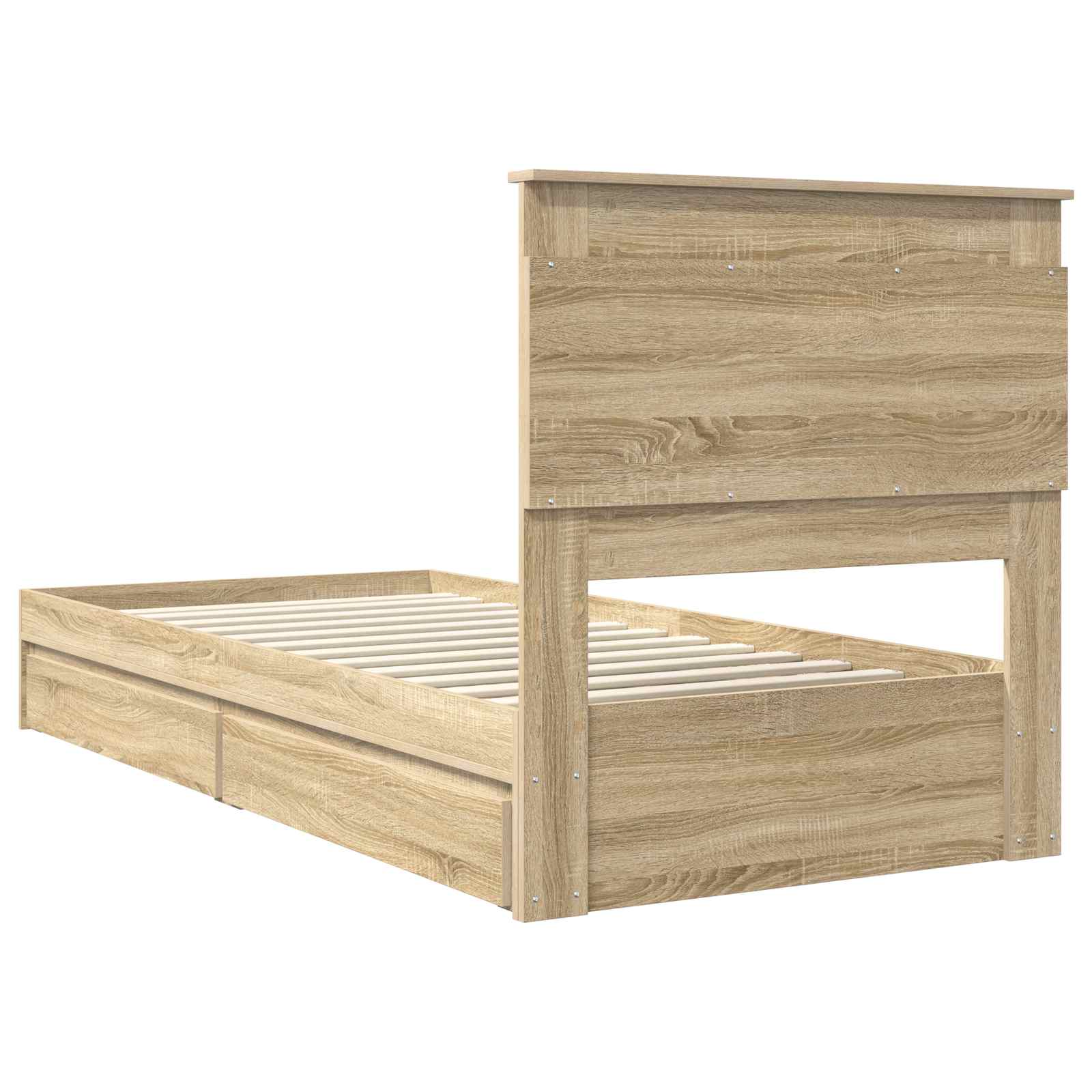 Storage Bed with Drawer Sonoma Oak 75 x 190 cm Engineered Wood