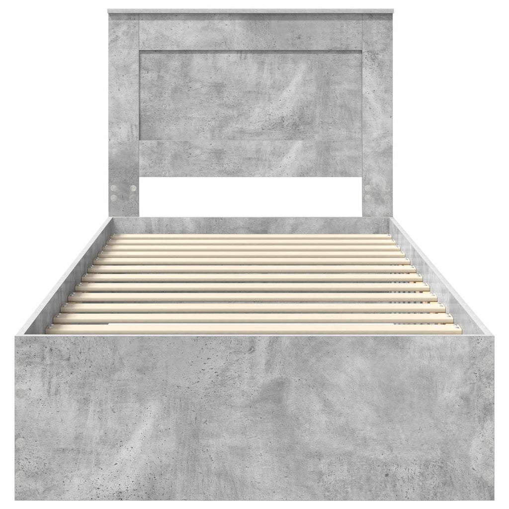 Bed Frame with Drawer with Headboard Manual Engineered Wood