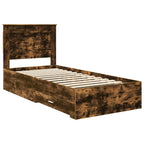 Bed Frame with Drawer with Headboard Manual Engineered Wood