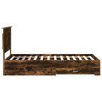 Bed Frame with Drawer with Headboard Manual Engineered Wood