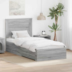Bed Frame with Drawer with Headboard Manual Engineered Wood