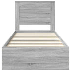 Bed Frame with Drawer with Headboard Manual Engineered Wood