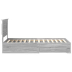 Bed Frame with Drawer with Headboard Manual Engineered Wood