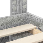 Bed Frame Grey Sonoma 120 x 200 cm Solid Pine Wood