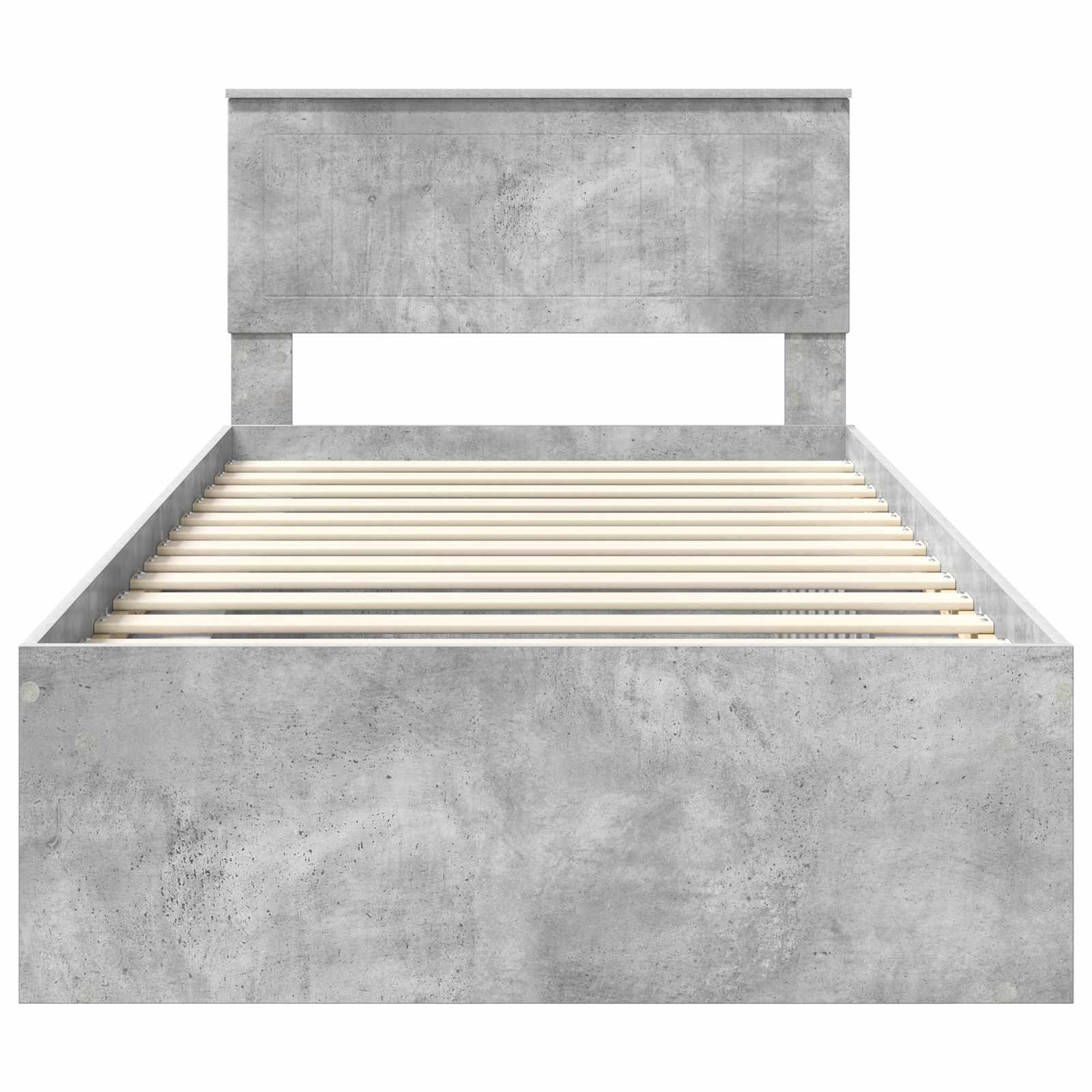 Bed Frame Concerte Grey 100 x 200 cm Solid Pine Wood