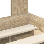 Bed Frame with Headboard Sonoma Oak 90 x 200 cm Solid Pine Wood
