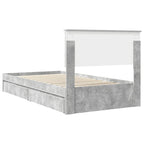 Storage Bed Concrete Grey 100 x 200 cm Engineered Wood
