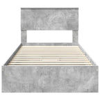 Storage Bed Concrete Grey 100 x 200 cm Engineered Wood