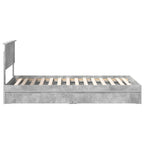 Storage Bed Concrete Grey 100 x 200 cm Engineered Wood