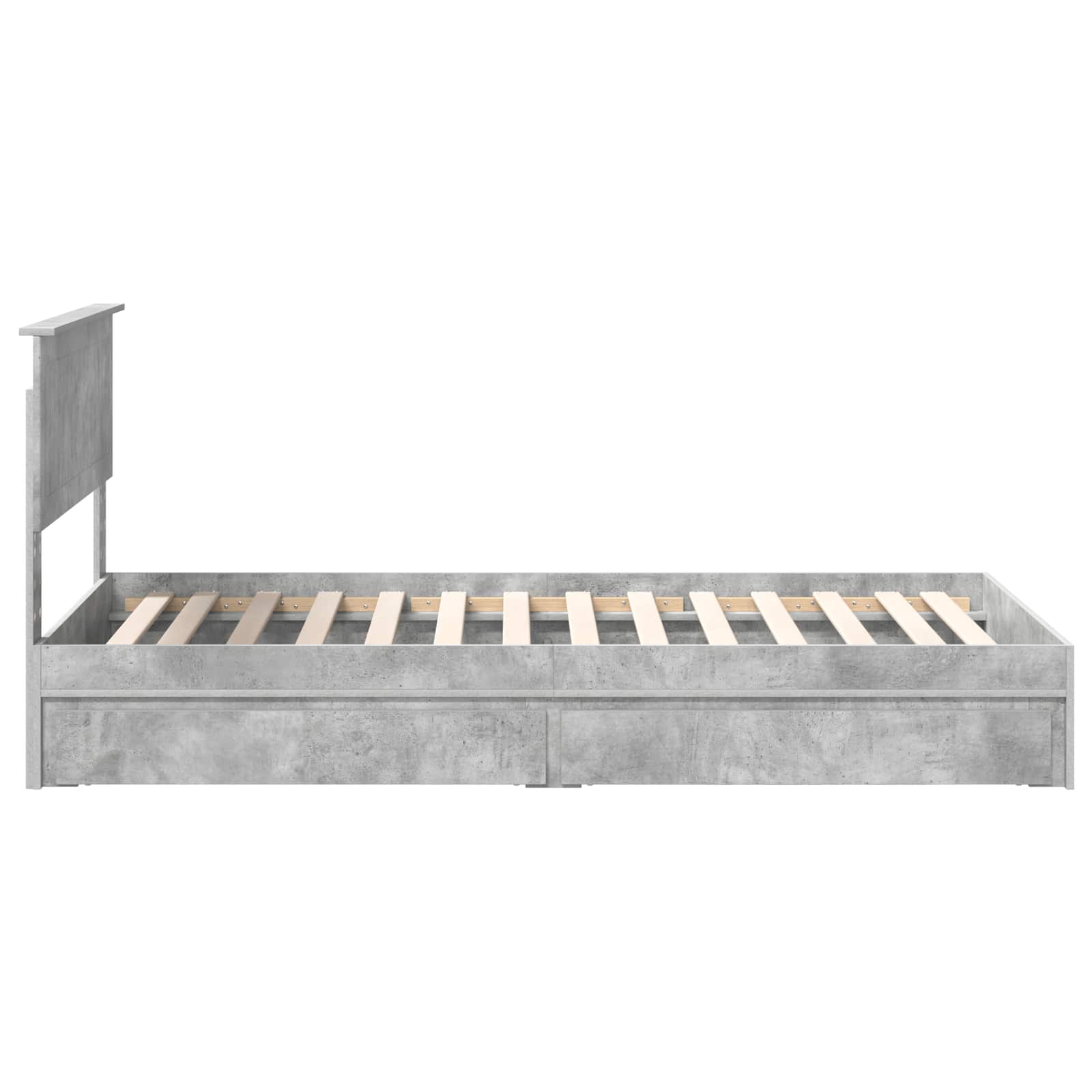 Storage Bed Concrete Grey 100 x 200 cm Engineered Wood
